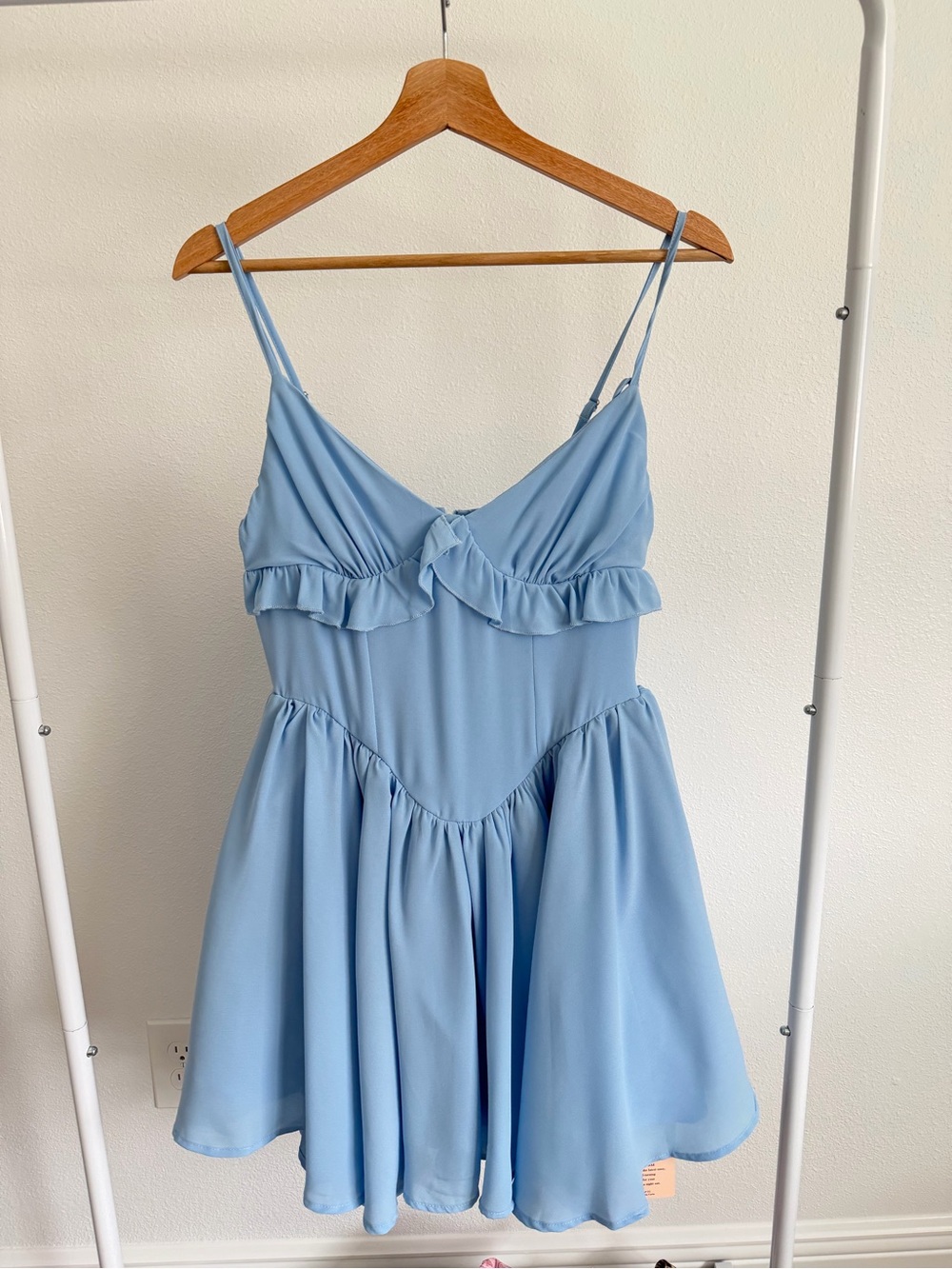 SHEIN BAE Blue Ruffle Mini Dress Small